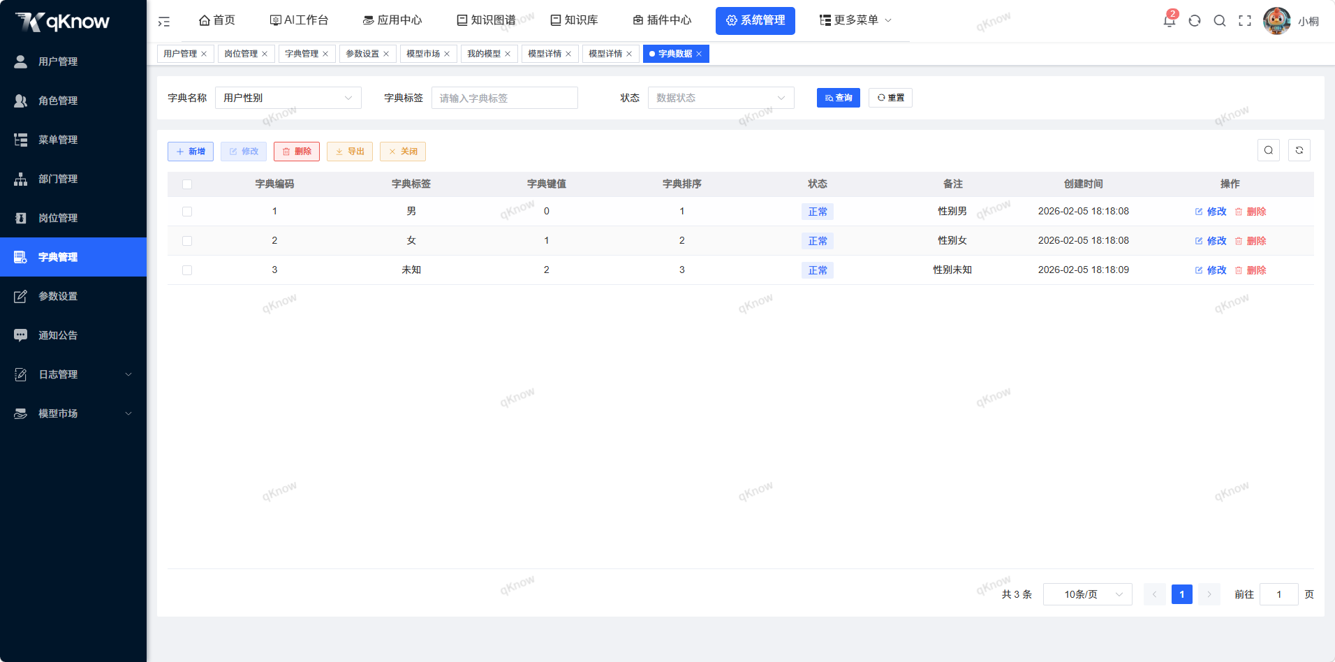 字典数据页面2